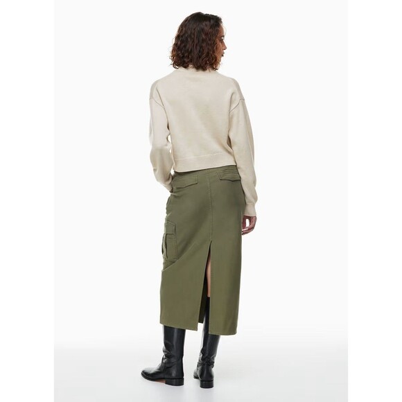 Aritzia Wilfred Free Harper Cropped Wool Sweater Mockneck Wool Sweater Sz M/L - Picture 6 of 15